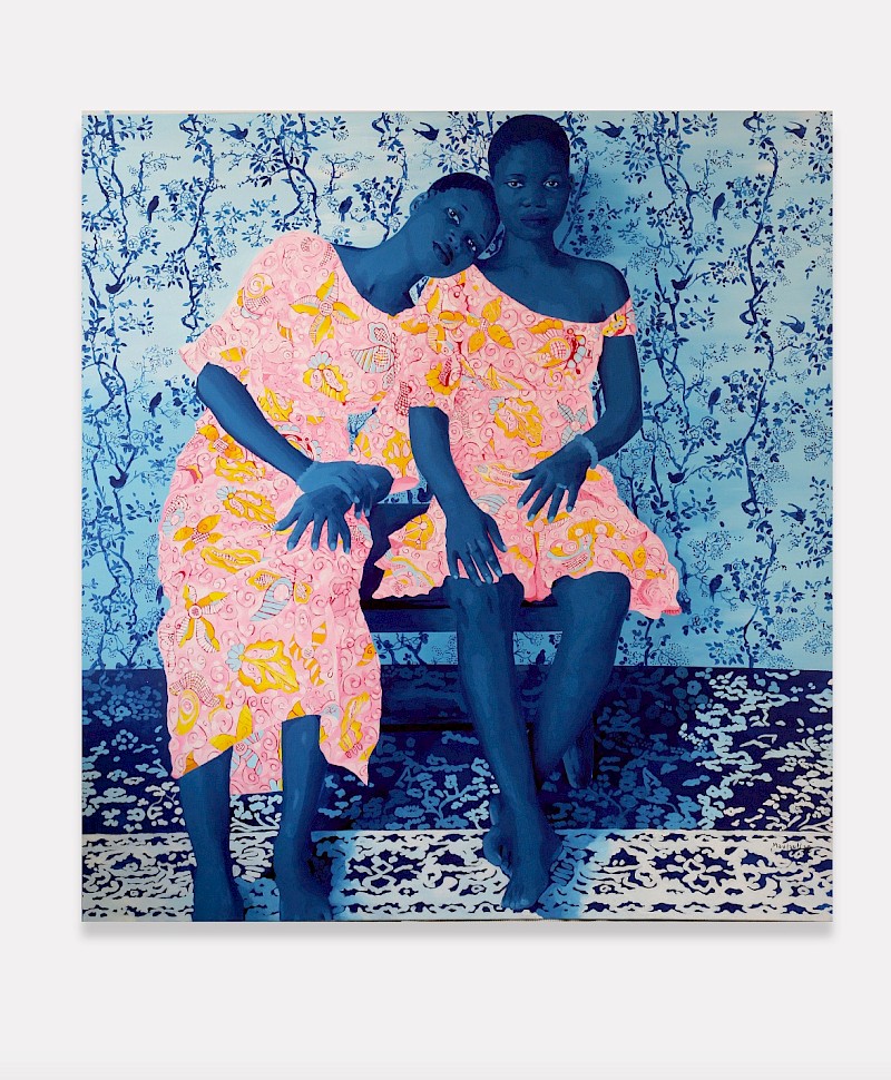Image – Moufouli Bello, LITTLE BIG SISTER, 2022, Acrylic on linen, 180 x 170 cm